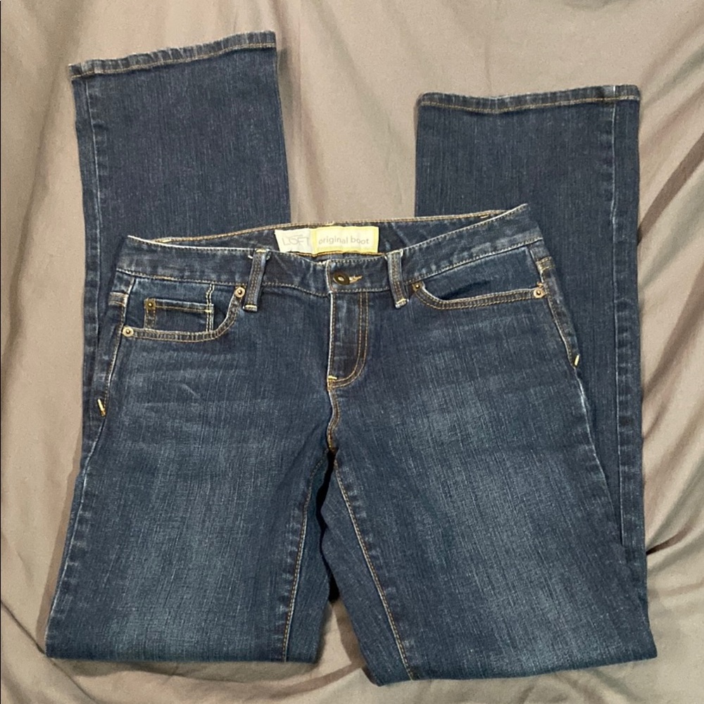 LOFT Indigo Boot Cut Low Rise  Jeans